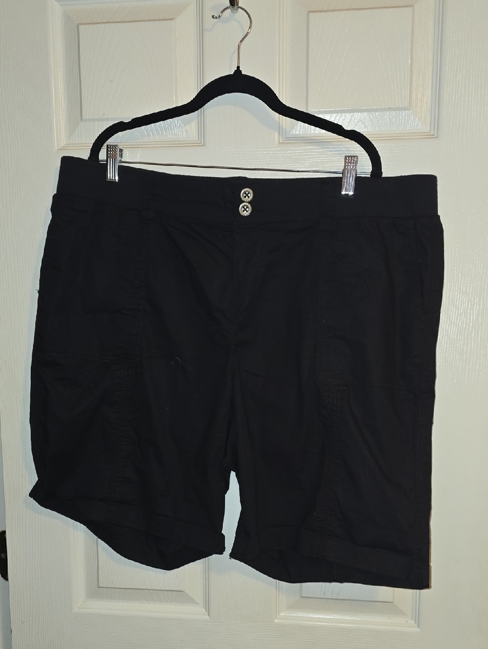 torrid Black Bermuda Shorts with Dual Button Waist